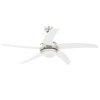 Ozdobný stropní ventilátor se světlem 128 cm bílý 50538