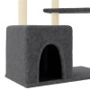 Škrabadlo pro kočky se sisalovými sloupky tmavě šedé 107,5 cm 172072