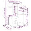 Škrabadlo pro kočky se sisalovými sloupky tmavě šedé 107,5 cm 172072