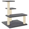 Škrabadlo pro kočky se sisalovými sloupky tmavě šedé 61 cm 172087