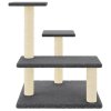 Škrabadlo pro kočky se sisalovými sloupky tmavě šedé 61 cm 172087