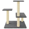 Škrabadlo pro kočky se sisalovými sloupky tmavě šedé 61 cm 172087