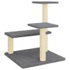Škrabadlo pro kočky se sisalovými sloupky tmavě šedé 61 cm 172087