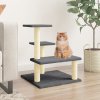 Škrabadlo pro kočky se sisalovými sloupky tmavě šedé 61 cm 172087