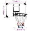 Basketbalový koš s průhlednou deskou 71x45x2,5 cm polykarbonát 93670