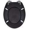 WC sedátko s funkcí pomalého sklápění MDF prostý design černé 140799