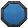 Skládací deska na poker pro 8 hráčů modrá 108 x 108 x 75 cm 80405