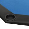 Skládací deska na poker pro 8 hráčů modrá 108 x 108 x 75 cm 80405