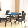 Skládací deska na poker pro 8 hráčů modrá 108 x 108 x 75 cm 80405