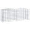 Klenutý gabion vyvýšený záhon 200x50x100 cm pozinkované železo 153546