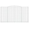 Klenutý gabionový koš 400 x 30 x 220/240 cm pozinkované železo 153531