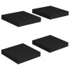 Plovoucí nástěnné police 4 ks černé 23 x 23,5 x 3,8 cm MDF 323825