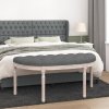 Lavice tmavě šedá 110,5 x 45 x 49 cm textil 344416