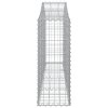 Klenuté gabionové koše 5 ks 200x30x80/100 cm pozinkované železo 3145412