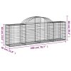 Klenuté gabionové koše 13 ks 200x30x60/80 cm pozinkované železo 3146079