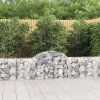 Klenuté gabionové koše 13 ks 200x30x60/80 cm pozinkované železo 3146079