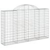 Klenuté gabionové koše 6 ks 200x30x120/140cm pozinkované železo 3146135