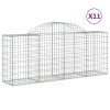 Klenuté gabionové koše 11ks 200x50x80/100 cm pozinkované železo 3146308