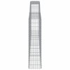 Klenuté gabionové koše 10ks 400x30x120/140cm pozinkované železo 3146887