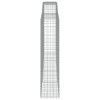 Klenuté gabionové koše 3 ks 400x50x200/220cm pozinkované železo 3147062