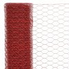 Pletivo ke kurníku ocel PVC vrstva 25 x 1,5 m červené 143315
