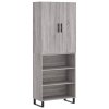 Skříň highboard šedá sonoma 69,5 x 34 x 180 cm kompozitní dřevo 3196097