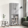 Skříň highboard šedá sonoma 69,5 x 34 x 180 cm kompozitní dřevo 3196097