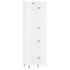 Skříň highboard bílá s vysokým leskem 34,5x34x180 cm kompozit 3198763
