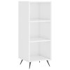 Skříň highboard bílá s vysokým leskem 34,5x34x180 cm kompozit 3198955