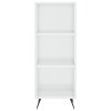 Skříň highboard bílá s vysokým leskem 34,5x34x180 cm kompozit 3198955