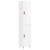 Skříň highboard bílá s vysokým leskem 34,5x34x180 cm kompozit 3200427