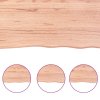 Stolní deska hnědá 200x60x(2-6)cm ošetřený dřevo živá hrana 363985