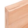 Stolní deska hnědá 200x60x(2-6)cm ošetřený dřevo živá hrana 363985