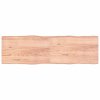 Stolní deska hnědá 200x60x(2-6)cm ošetřený dřevo živá hrana 363985