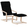 Relaxační křeslo s podnožkou černé textil 3154416