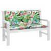Podušky na zahradní lavici 2 ks vícebarevné 120x50x7 cm textil 361692