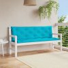 Podušky na zahradní lavici 2 ks tyrkysové 150x50x7 cm textil 361715