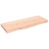 Stolní deska 100x40x(2-6) cm neošetřený masivní dubové dřevo 3156301