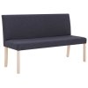 Lavice 139,5 cm tmavě šedá polyester 281334