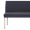 Lavice 139,5 cm tmavě šedá polyester 281334
