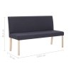 Lavice 139,5 cm tmavě šedá polyester 281334
