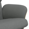 Polohovací křeslo s podnožkou tmavě šedé textil 356611