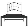 Kovový rám postele s čelem černý 90 x 190 cm 373781