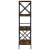 Knihovna se 4 policemi kouřový dub 59 x 35 x 132 cm kompozit 837619