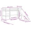 Dětská patrová postel se skluzavkou bílá 80x200 cm borové dřevo 835905