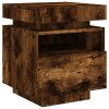 Noční stolky s LED osvětlením 2 ks kouřový dub 40x39x48,5 cm 836793