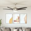 Ozdobný stropní ventilátor se světlem 128 cm hnědý 50539