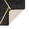 Koberec pratelný černý a zlatý 80 x 300 cm protiskluzový 136616