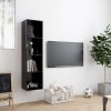 Knihovna/TV skříňka černá 143x30x36 cm 800262