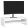 Stojan na monitor bílý vysoký lesk 42x24x13 cm kompozitní dřevo 800222